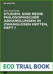 Studien. Eine Reihe philosophischer Abhandlungen in zwanglosen Heften, Heft 1 (German Edition)