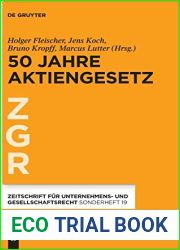 50 Jahre Aktiengesetz (Zeitschrift fur Unternehmens- und Gesellschaftsrecht ZGR - Sonderheft, 19) (German Edition)