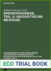 Epeirophorese, Teil 2: Geodatische Beweise (Sitzungsberichte der Heidelberger Akademie der Wissenschaften Abt. A. Mathematisch-physikalische Wissenschaften, 1930, 6) (German Edition)