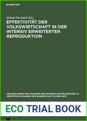 Effektivitat der Volkswirtschaft in der intensiv erweiterten Reproduktion (Abhandlungen der Akademie der Wissenschaften der DDR W. Veroffentlichungen … Rate, 1985, 3) (German Edition)
