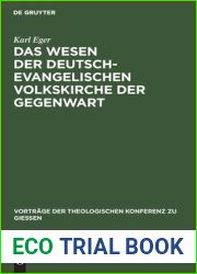 Das Wesen der deutsch-evangelischen Volkskirche der Gegenwart (Vortrage der Theologischen Konferenz zu Giessen, 24) (German Edition)