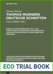 Thomas Murners deutsche Schriften. Band 6 Kleine Schriften. Teil 1