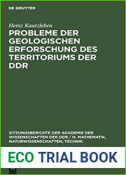 Probleme der geologischen Erforschung des Territoriums der DDR (Sitzungsberichte der Akademie der Wissenschaften der DDR N. Mathematik, Naturwissenschaften, Technik, 1983, 6) (German Edition)