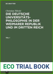 Die deutsche Universitatsphilosophie in der Weimarer Republik und im Dritten Reich