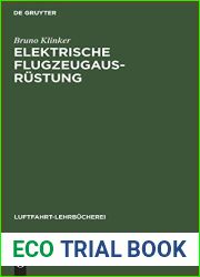Elektrische Flugzeugausrustung (Luftfahrt-Lehrbucherei, 5) (German Edition)