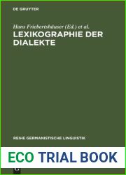 Lexikographie der Dialekte