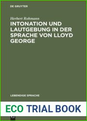 Intonation Und Lautgebung in Der Sprache Von Lloyd George