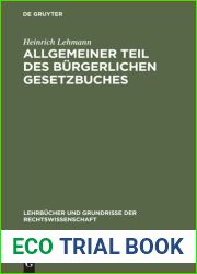 Allgemeiner Teil des Burgerlichen Gesetzbuches