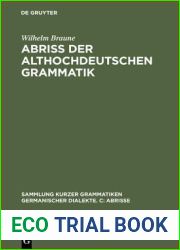 Abriss der althochdeutschen Grammatik