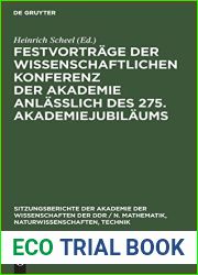 Festvortrage der wissenschaftlichen Konferenz der Akademie anlasslich des 275. Akademiejubilaums (Sitzungsberichte der Akademie der Wissenschaften der … Technik, 1975, 9 1) (German Edition)