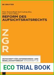Reform des Aufsichtsratsrechts (Zeitschrift fur Unternehmens- und Gesellschaftsrecht ZGR - Sonderheft, 25) (German Edition)