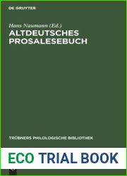 Altdeutsches Prosalesebuch: Texte vom 12.-14. Jahrhundert (Trubners Philologische Bibliothek, 5) (German Edition)