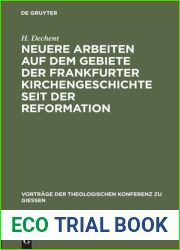Neuere Arbeiten auf dem Gebiete der Frankfurter Kirchengeschichte seit der Reformation