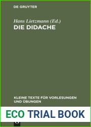 Die Didache: Mit Kritischem Apparat