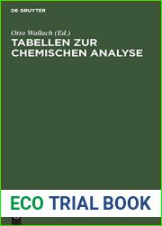 Tabellen zur chemischen Analyse (German Edition)