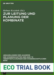 Zur Leitung und Planung der Kombinate: Erfahrungen und Verallgemeinerungen der Leitung und Planung der sozialistischen Kombinate und Betriebe. 30. … Rate, 19803) (German Edition)
