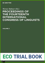 Proceedings of the Fourteenth International Congress of Linguists. Volume 3
