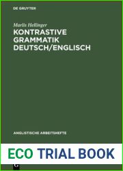 Kontrastive Grammatik Deutsch Englisch (Anglistische Arbeitshefte, 14) (German Edition)