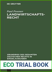 Landwirtschaftsrecht (Grundriss des gesamten deutschen Rechts in Einzelausgaben, 22) (German Edition)