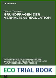 Grundfragen der Verhaltensregulation: Ergebnisse und Zielstellungen (Sitzungsberichte der Akademie der Wissenschaften der DDR N. Mathematik, Naturwissenschaften, Technik, 1977, 7) (German Edition)