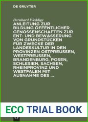 Anleitung zur Bildung offentlicher Genossenschaften zur Ent- und Bewasserung von Grundstucken