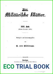 Neue Militarische Blatter Erstes Semester 1887