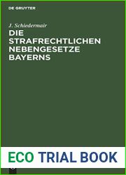Die Strafrechtlichen Nebengesetze Bayerns (German Edition)