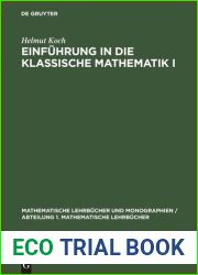 Einfuhrung in die klassische Mathematik I