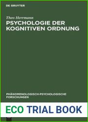 Psychologie der kognitiven Ordnung (Phanomenologisch-psychologische Forschungen, 6) (German Edition)