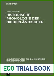 Historische Phonologie des Niederlandischen (Sprachstrukturen - Reihe A: Historische Sprachstrukturen, 2) (German Edition)