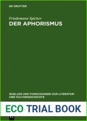 Der Aphorismus: Begriff Und Gattung Von Der Mitte Des 18. Jahrhunderts Bis 1912