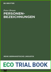 Personenbezeichnungen: Der Mensch in der deutschen Sprache (Reihe Germanistische Linguistik, 189) (German Edition)