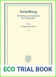 Strindberg: Ein Beitrag Zur Soziologie Der Geschlechter (Duncker and Humblot Reprints) (German Edition)