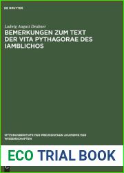 Bemerkungen zum Text der Vita Pythagorae des Iamblichos (Sitzungsberichte der Preussischen Akademie der Wissenschaften, 1935, 19) (German Edition)