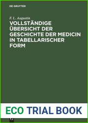 Vollstandige Ubersicht der Geschichte der Medicin in tabellarischer Form