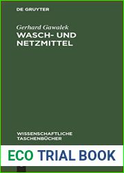 Wasch- und Netzmittel (Wissenschaftliche Taschenbucher, 2) (German Edition)