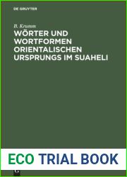 Worter und Wortformen Orientalischen Ursprungs im Suaheli