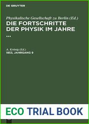 Die Fortschritte der Physik im Jahre …. 1853, Jahrgang 9 (German Edition)