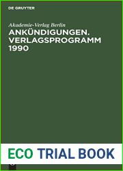 Ankundigungen. Verlagsprogramm 1990 (German Edition)