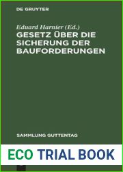 Gesetz uber die Sicherung der Bauforderungen: Vom 1. Juni 1909. Textausgabe mit Einleitung, Anmerkungen und Sachregister (Sammlung Guttentag, 93) (German Edition)