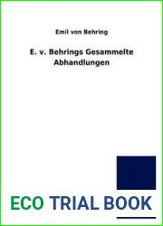 E. v. Behrings Gesammelte Abhandlungen (German Edition)