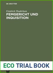 Femgericht Und Inquisition (1889) [Leather Bound]