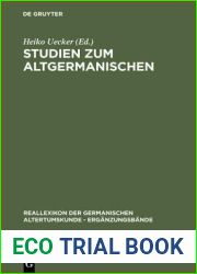 Studien zum Altgermanischen: Festschrift fur Heinrich Beck (Erganzungsbande zum Reallexikon der Germanischen Altertumskunde, 11) (German Edition)