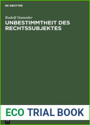 Unbestimmtheit des Rechtssubjektes (German Edition)