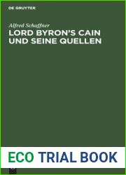 Lord Byron|s Cain und seine Quellen (German Edition)