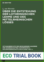 Uber die Entstehung der lothringischen Lehme und des mittelrheinischen Losses: Mit Ausblicken auf den Loss des Niederrheins und der Magdeburger Borde … Wissenschaften, 1924, 5) (German Edition)