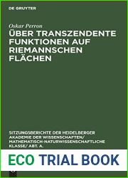 Uber transzendente Funktionen auf Riemannschen Flachen (Sitzungsberichte der Heidelberger Akademie der Wissenschaften Abt. A. Mathematisch-physikalische Wissenschaften, 1922, 2) (German Edition)