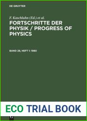 Fortschritte der Physik Progress of Physics