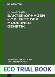 Bakteriophagen - Objekte der modernen Genetik (Wissenschaftliche Taschenbucher, 5) (German Edition)