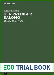 Der Prediger Salomo: Neu ubersetzt und auf seinen Gedankengang untersucht (German Edition)